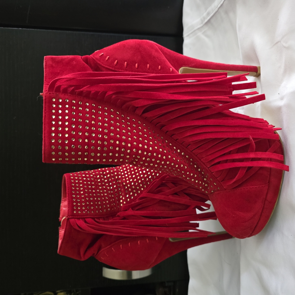 Red Fringe Women's Shoes